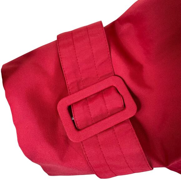 Alfani Red Nylon Cotton Collared Snap Up Lined Spring Fall Jacket Size L - Picture 4 of 8